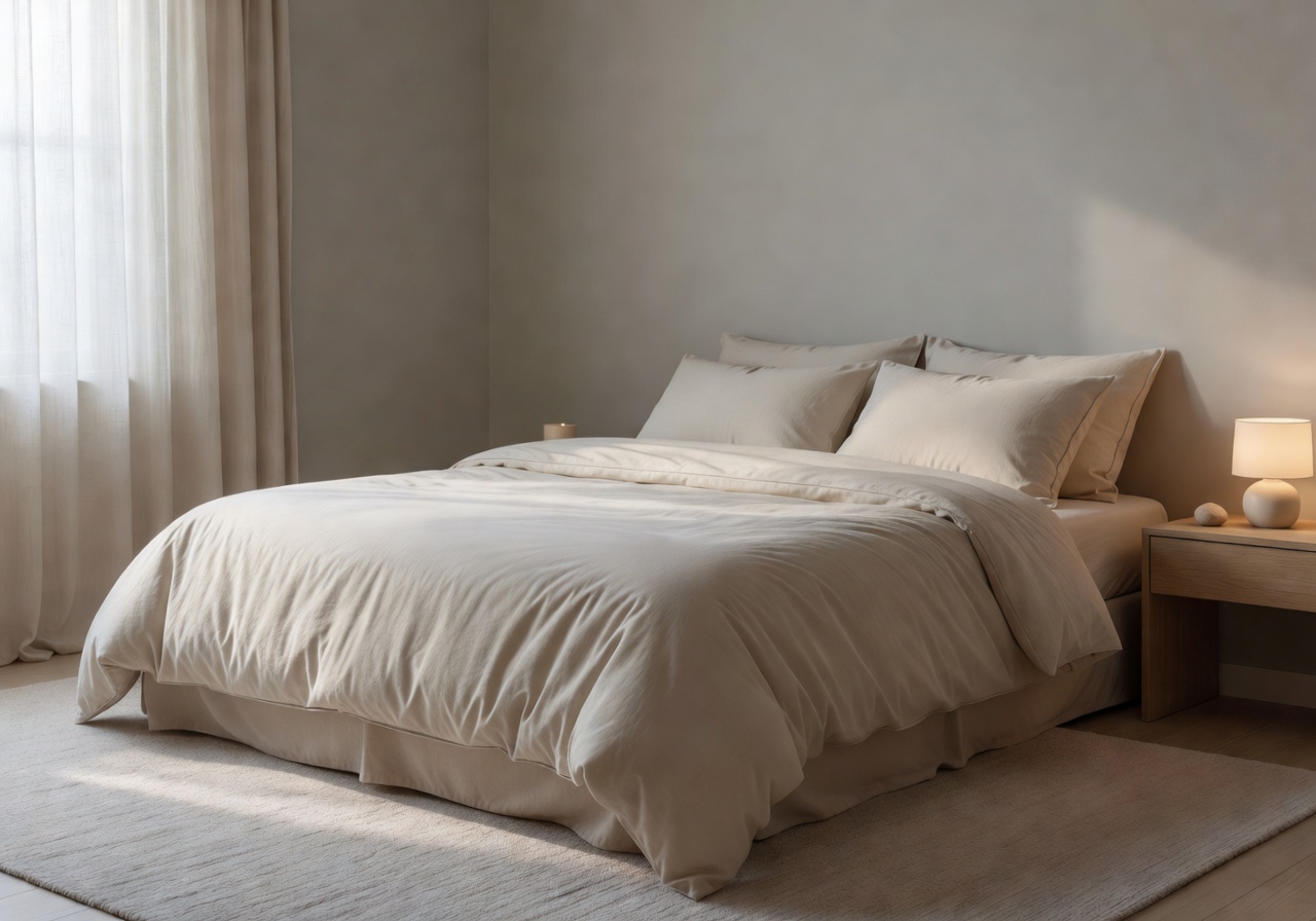 Peaceful bedroom for restful sleep